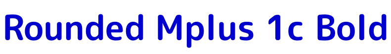 Rounded Mplus 1c Bold font
